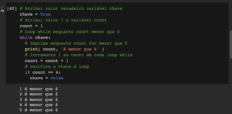 Loop while Python com Booleano